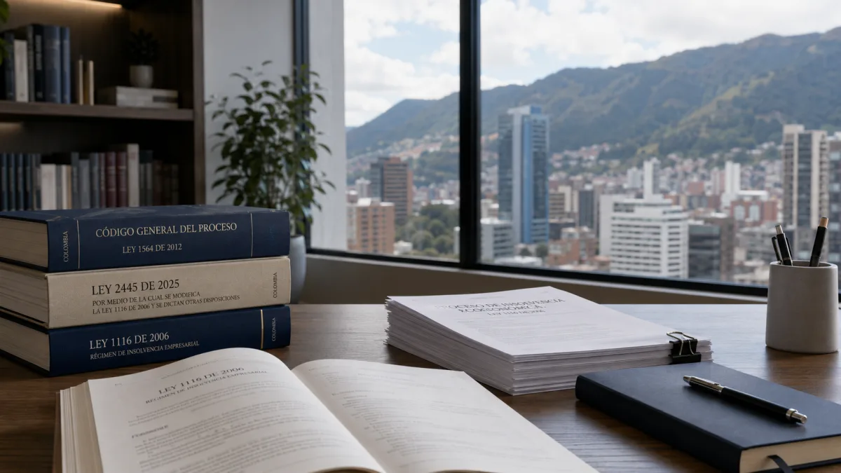 Libros de la Ley 2445 de 2025 y el Codigo General del Proceso